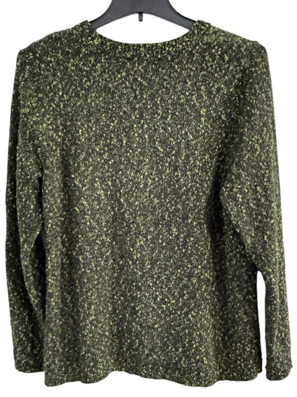J Jill Sweater Womens Black Neon Green Harvest Moon Knit Round
Neck Pullover L - Picture 4 of 10